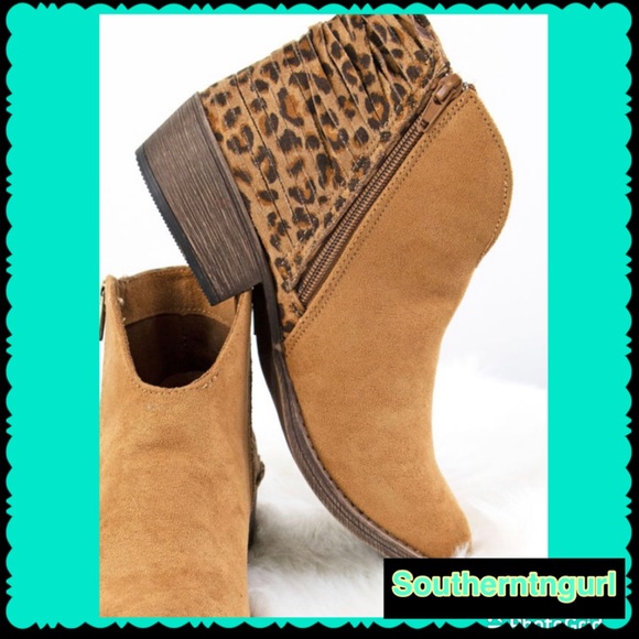 NWT VERY G by Gypsy Jazz “ Diverse “ Leopard Suede Bootie / Ankle Boots - Picture 1 of 10